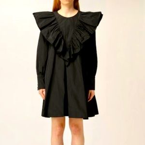 Red Valentino Ruffled Long Sleeve Dress